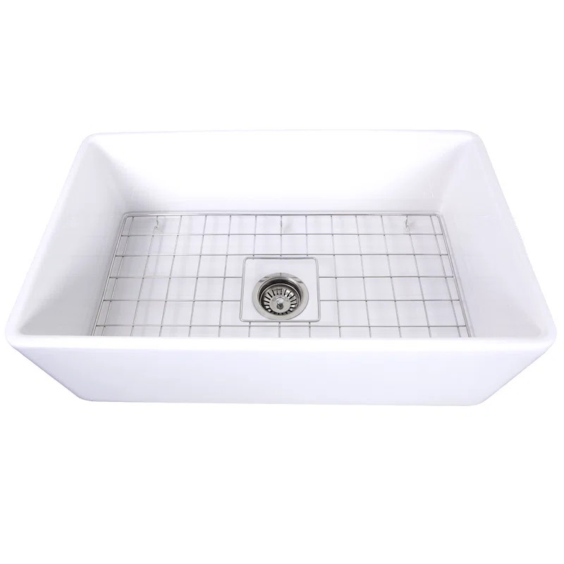 T-FCFS30 Cape 30" L x 18" W Farmhouse Kitchen Sink with Basket Strainer | Wayfair North America