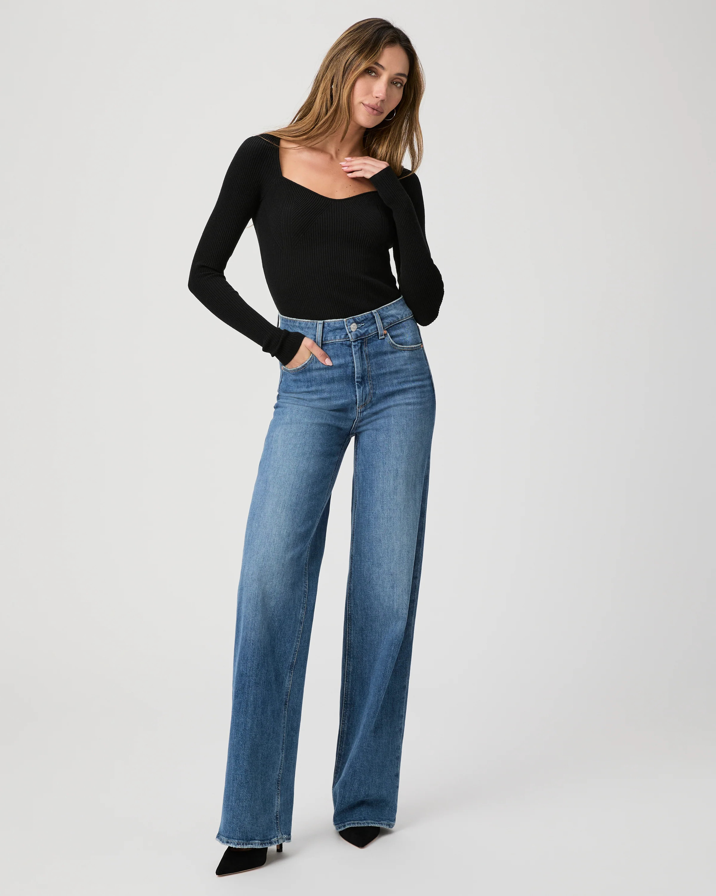 Sasha Wide Leg Jean | Paige