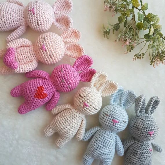 Toy Bunny Crocheted Bunny Handmade Toycrocheted Cotton Toy | Etsy | Etsy (US)