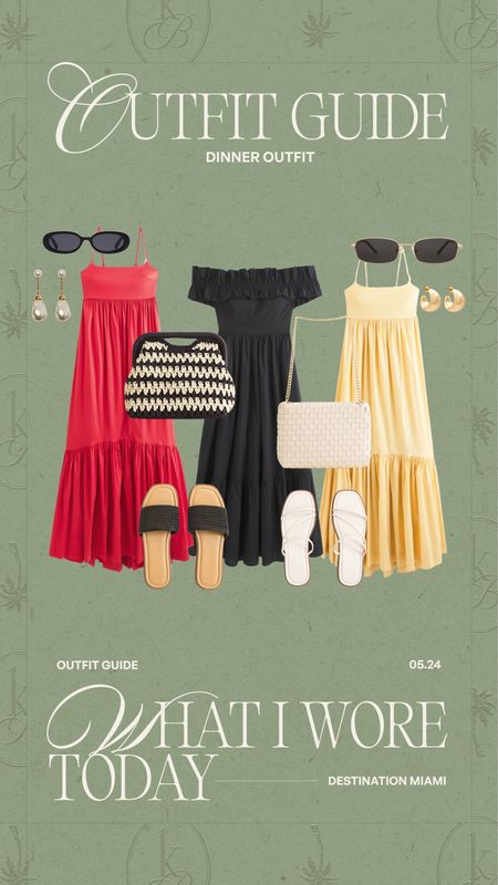 Dinner outfits for tonight💛✨ The yellow and red dresses are GORG and come in other colors!!! #abercrombie #dress 

#LTKstyletip #LTKmidsize #LTKtravel