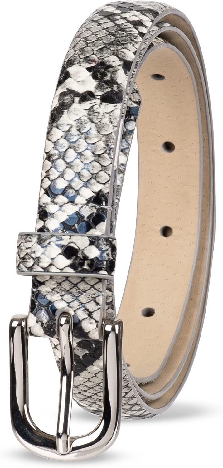 Amazon Essentials Women's Skinny Feather Edge Belt | Amazon (US)