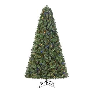 6.5 ft. Pre-Lit LED Festive Pine Artificial Christmas Tree | The Home Depot