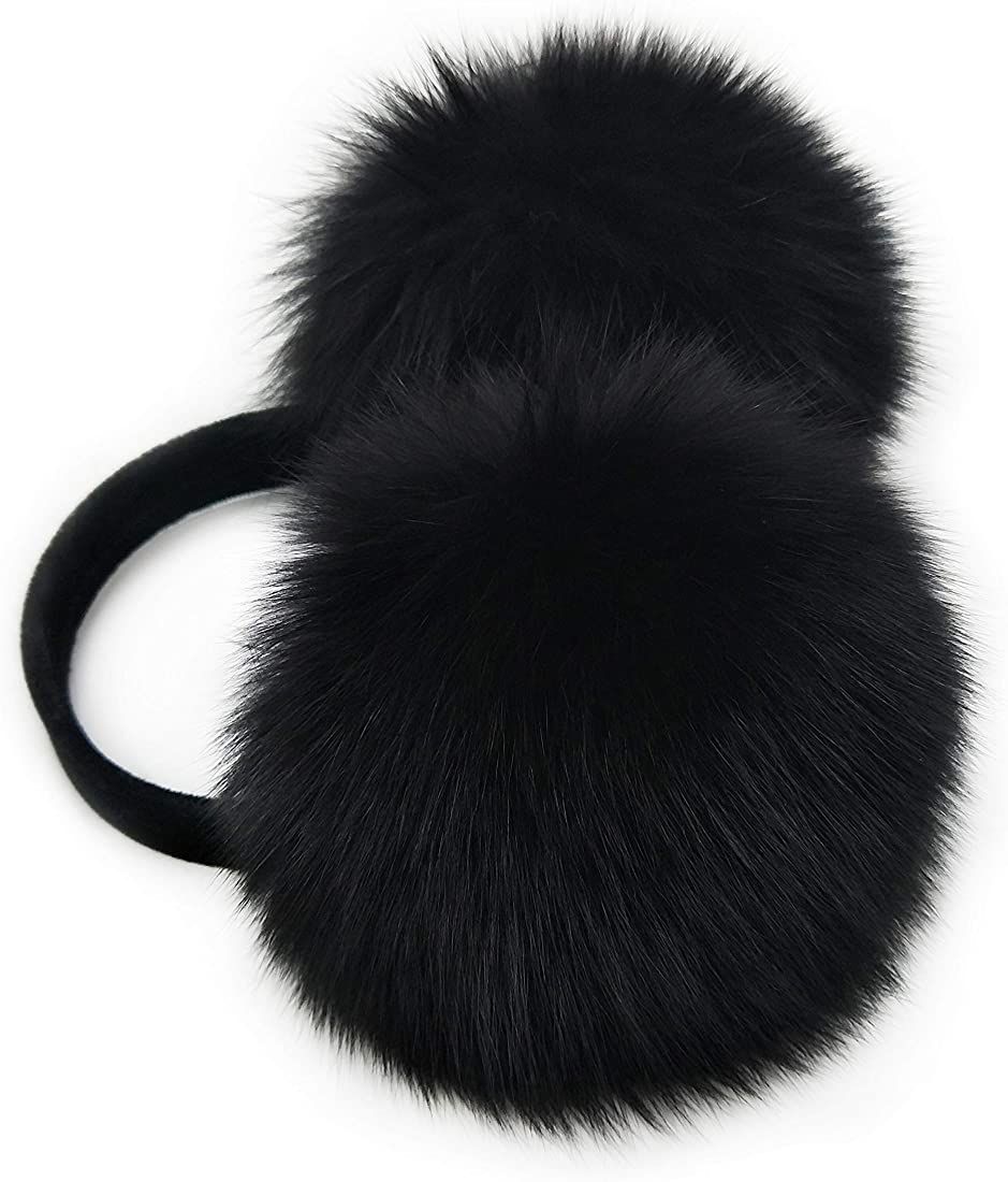 Hima 100% Real Fox Fur Winter Earmuff, Made in US | Amazon (US)