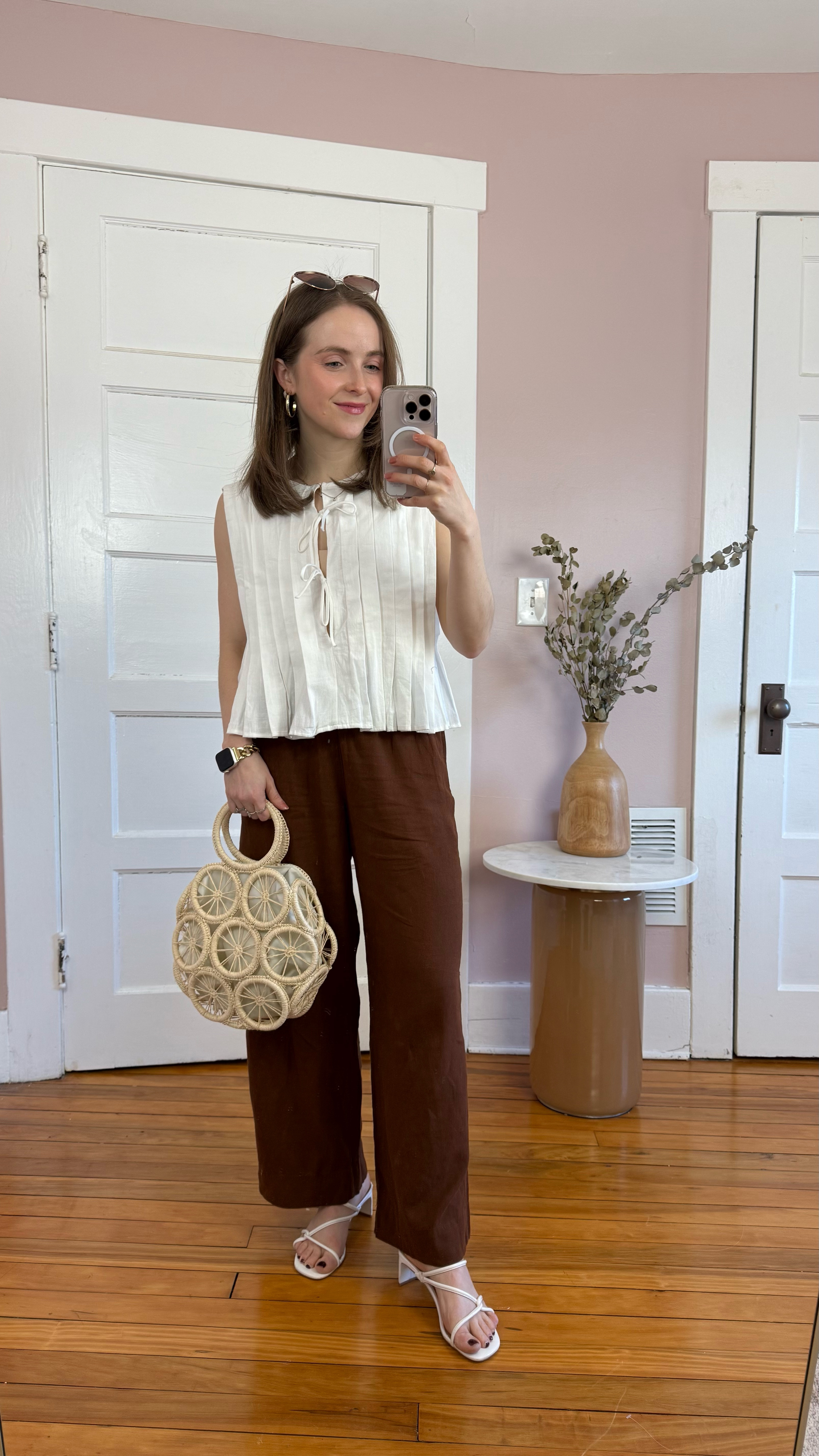 Linen vacation outfit.
These linen pants have been a best seller for the last 2 years and are back in stock! Wearing xs petite 
Linen pleated top wearing small
Amazon finds, vacation outfit, resort look 



#LTKWatchNow #LTKPetite #LTKMostLoved