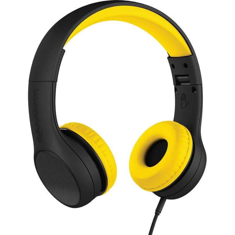 LilGadgets Connect+ Style Black & Yellow Premium Children's Wired Headphones with SharePort - Wal... | Walmart (US)