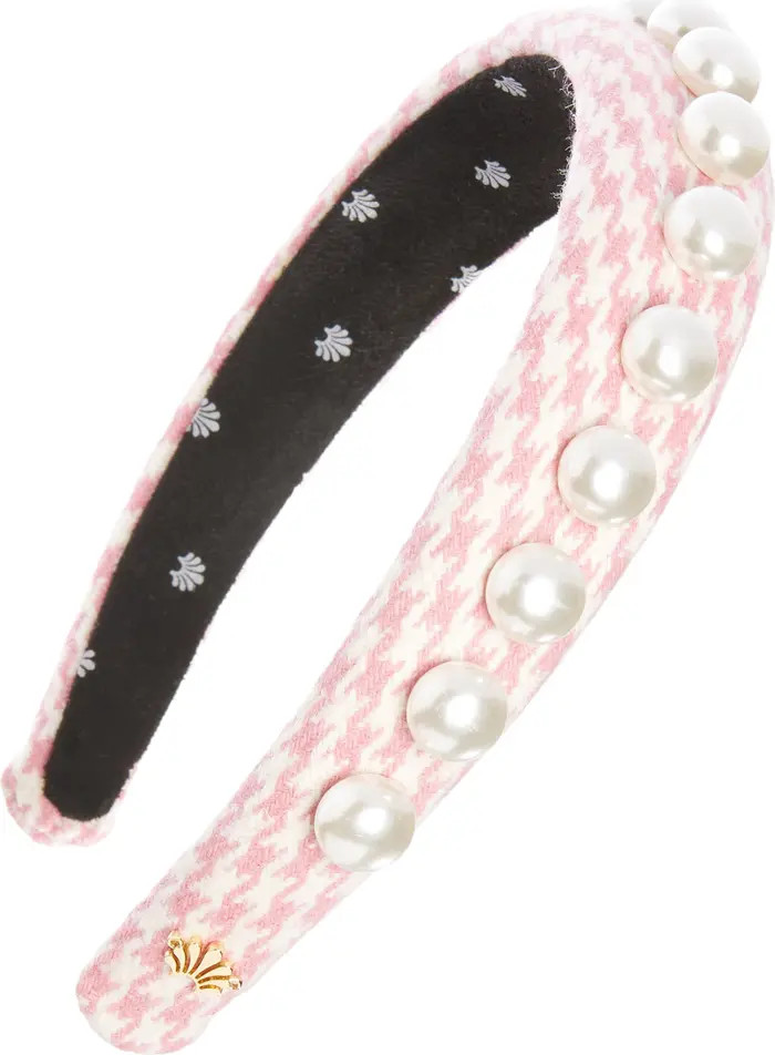 Alice Imitation Pearl Houndstooth Headband | Nordstrom