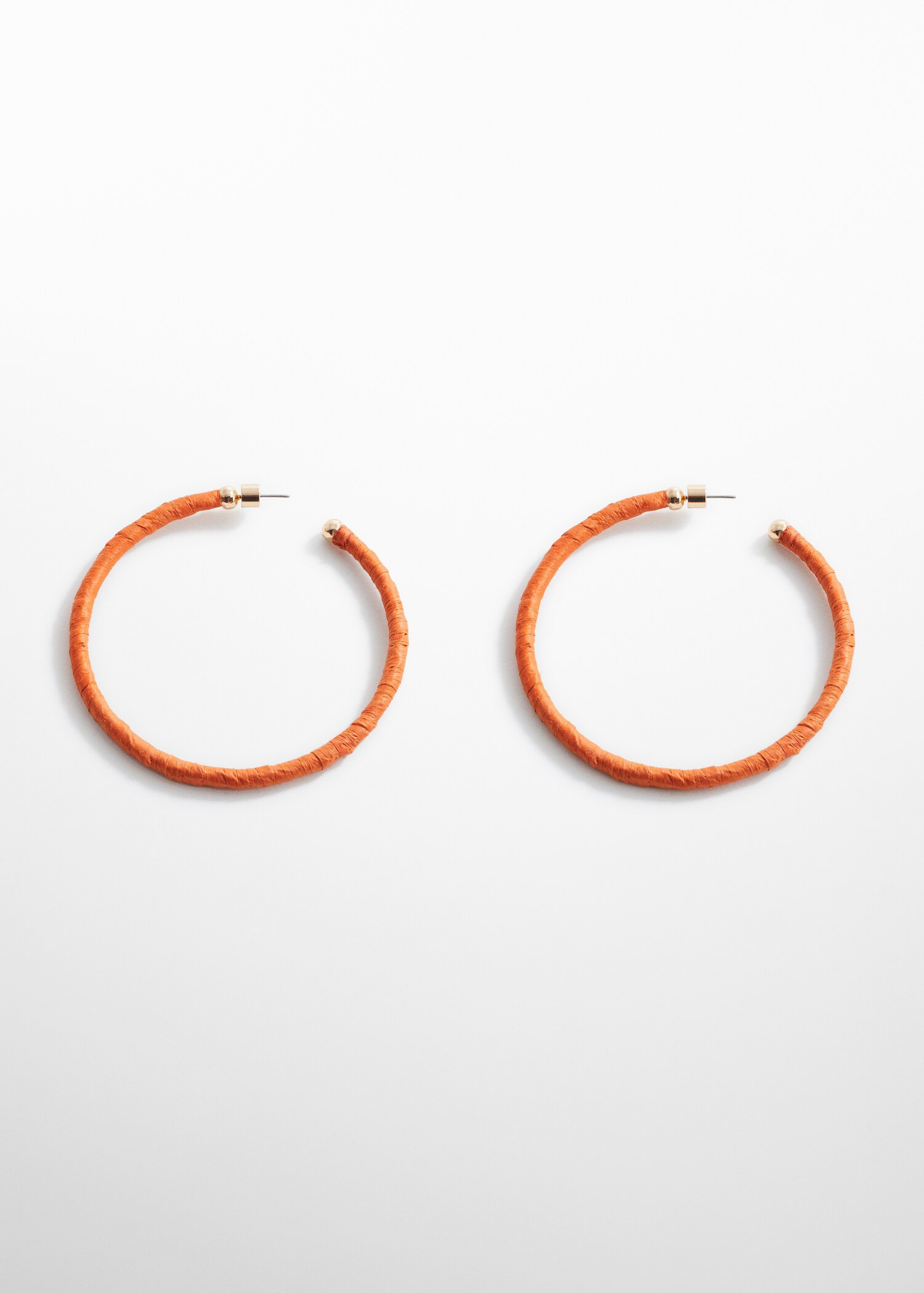 Raffia hoop earrings | MANGO (US)