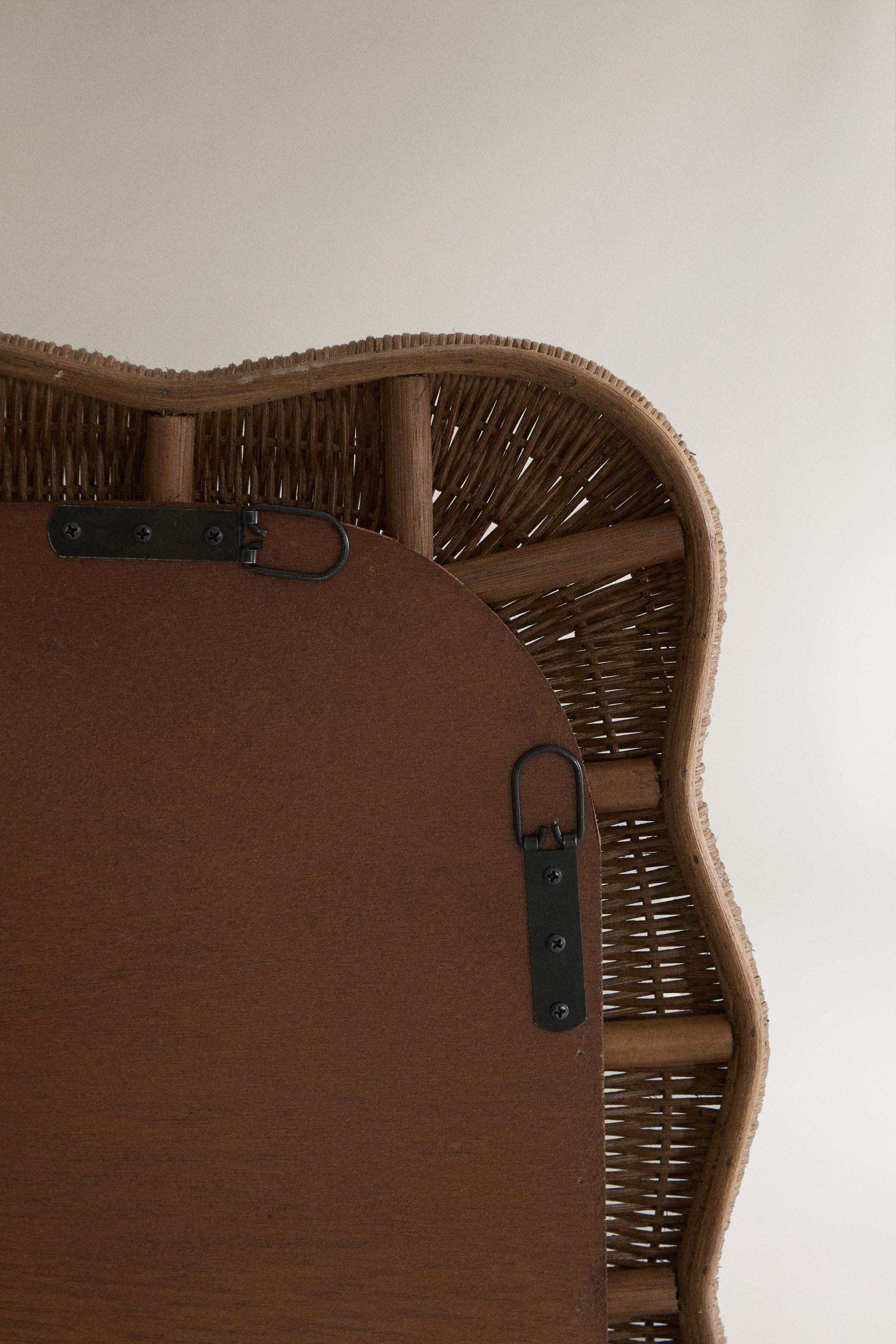 IRREGULAR RATTAN WALL MIRROR | Zara US