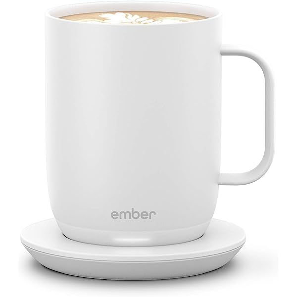 Ember Temperature Control Smart Mug 2, 10 oz, White, 1.5-hr Battery Life - App Controlled Heated Cof | Amazon (US)