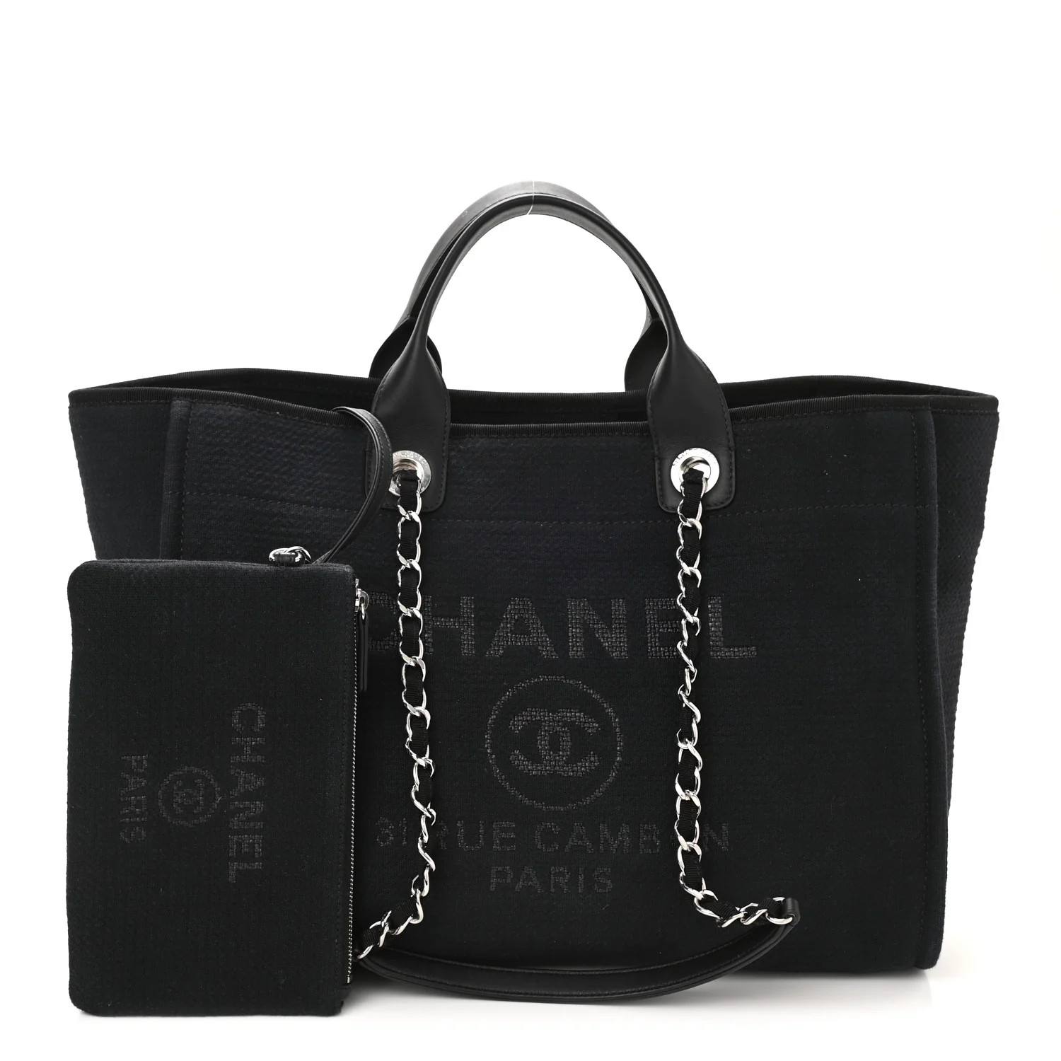 Mixed Fibers Medium Deauville Tote Black | FASHIONPHILE (US)