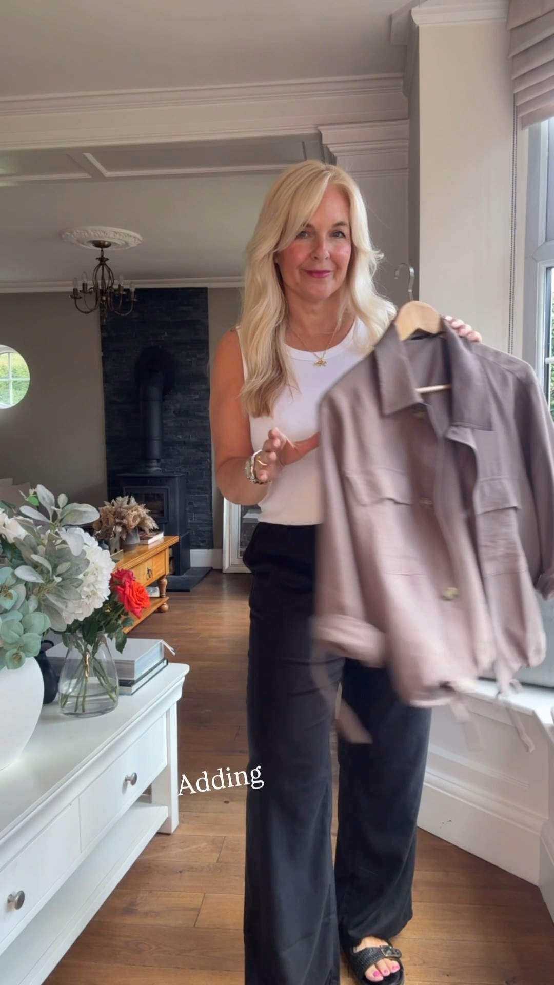 Utility shirt style #GRWM
Black linen trousers White vest top spring looks black sandals chunky jewellery casual over40 style

#LTKuk #LTKspring #LTKeurope