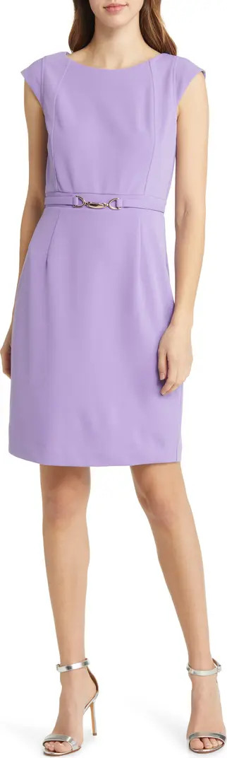 Cap Sleeve Crepe Sheath Dress | Nordstrom