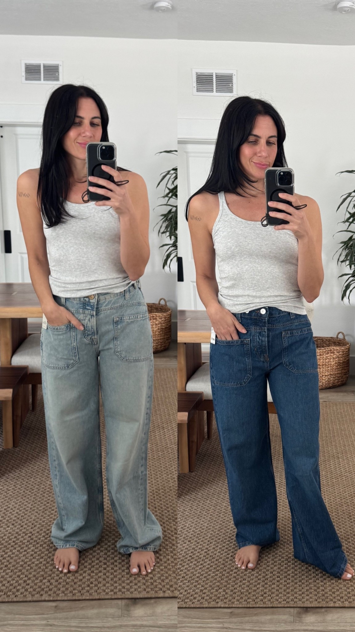 Free People jeans in La La Land & Tunnel Vision! Part of the Nordstrom Sale NSale. I am wearing a 25 - the 24 fit me but these are adjustable jeans so I got a size up since I can make them smaller as needed.  

#LTKSaleAlert #LTKFindsUnder100 #LTKOver40