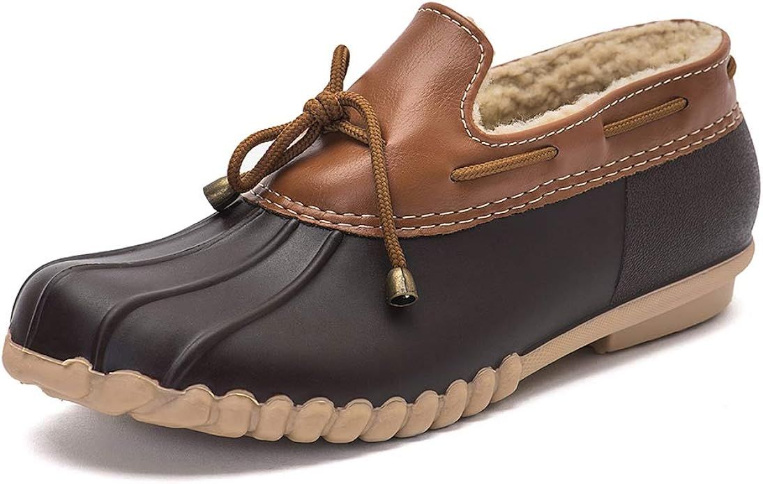 DKSUKO Women's Waterpoof Loafer Shoes Slip On Flat Duck Shoes | Amazon (US)