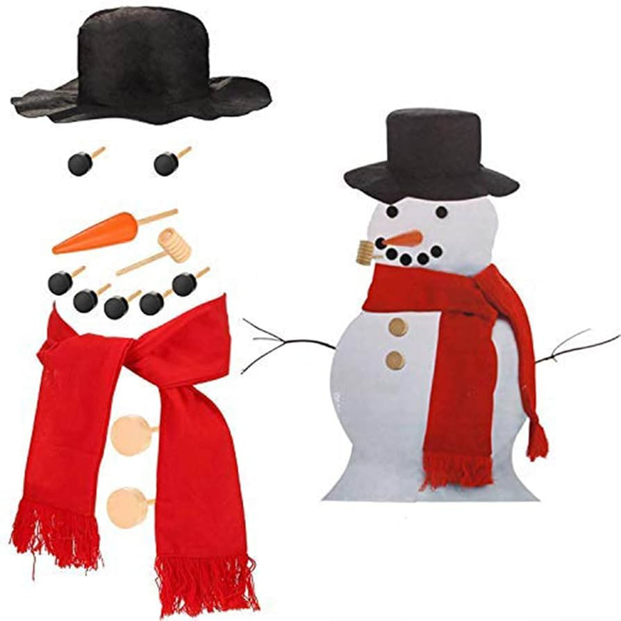 Orgrimmar Snowman Decorating Kit Snowman Making Kits Tools Winter Outdoor Toys Decoration (Medium... | Amazon (US)
