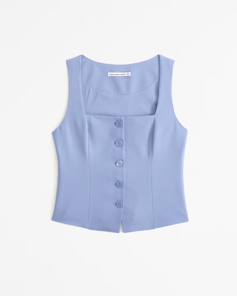 Tailored Vest Squareneck Set Top | Abercrombie & Fitch (US)