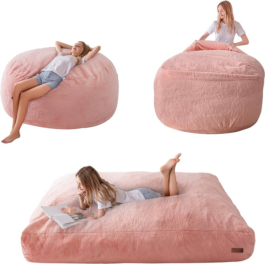 MAXYOYO Giant Bean Bag Chair Bed for Adults, Convertible Beanbag Folds from Lazy Chair to Floor M... | Amazon (US)