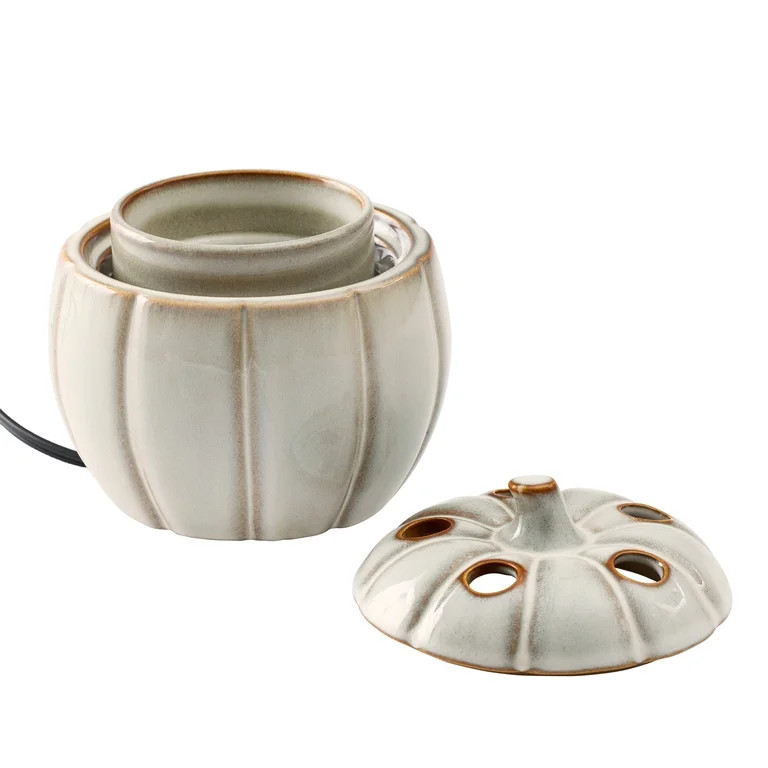 Better Homes & Gardens Reactive Glaze Pumpkin Wax Warmer + Farm Apple Pumpkin Wax Melt Starter Ki... | Walmart (US)