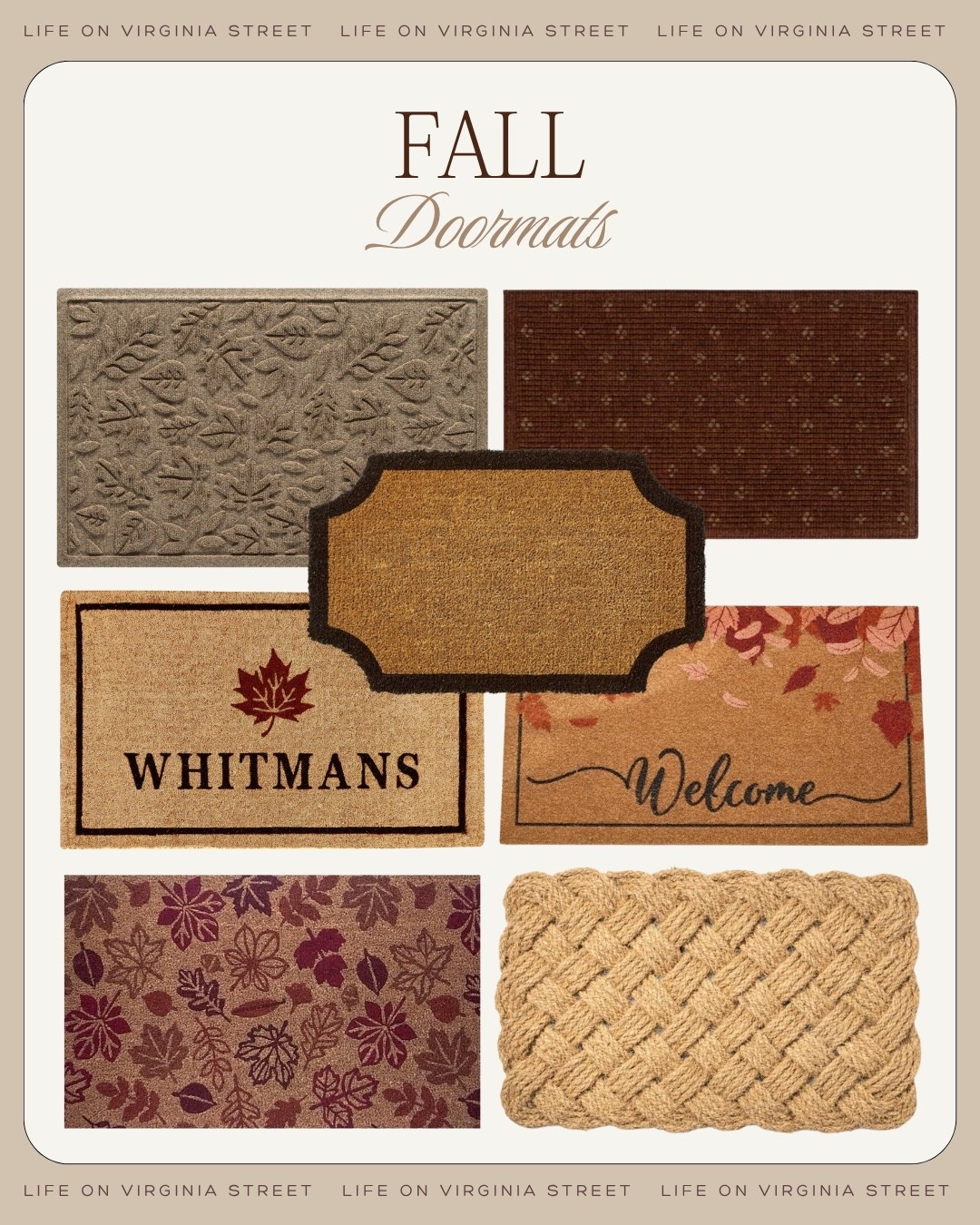 Fall Doormats! 🙌🏼

fall doormats, fall doormat, autumn doormat, autumn doormats, fall welcome mat, autumn welcome mat, fall front door mat, fall outdoor doormat, fall porch doormat, fall entryway mat, seasonal doormat, fall front porch decor, autumn front porch decor, fall porch decor, fall entryway decor, autumn entryway decor, fall outdoor decor, fall door decor, fall decorating ideas, autumn decorating ideas, cozy fall porch, elevated fall porch, classic fall decor, traditional fall decor, timeless fall decor, neutral fall decor, vintage inspired fall decor, designer inspired fall decor, pumpkin doormat, pumpkin welcome mat, autumn leaves doormat, fall leaf doormat, maple leaf doormat, acorn doormat, harvest doormat, plaid doormat, gingham doormat, checkered doormat, floral fall doormat, botanical doormat, fall wreath doormat, monogram doormat, personalized doormat, hello fall doormat, welcome fall doormat, happy fall doormat, thankful doormat, harvest welcome mat, coir doormat, natural coir doormat, coconut coir doormat, woven doormat, outdoor welcome mat, weather resistant doormat, non slip doormat, washable doormat, oversized doormat, large front door mat, double door doormat, layered doormat, layered front door mat, doormat with outdoor rug, plaid layering rug, buffalo check rug, neutral outdoor rug, brown doormat, tan doormat, black doormat, rust doormat, burgundy doormat, olive green doormat, warm neutral doormat, farmhouse fall doormat, English country fall decor, New Traditional fall decor, Pottery Barn inspired, McGee and Co inspired, Target fall decor, Wayfair fall decor, designer look for less, Thanksgiving doormat, Thanksgiving porch decor, harvest porch decor, fall home inspiration, fall porch styling, autumn home decor

#LTKHome #LTKSeasonal