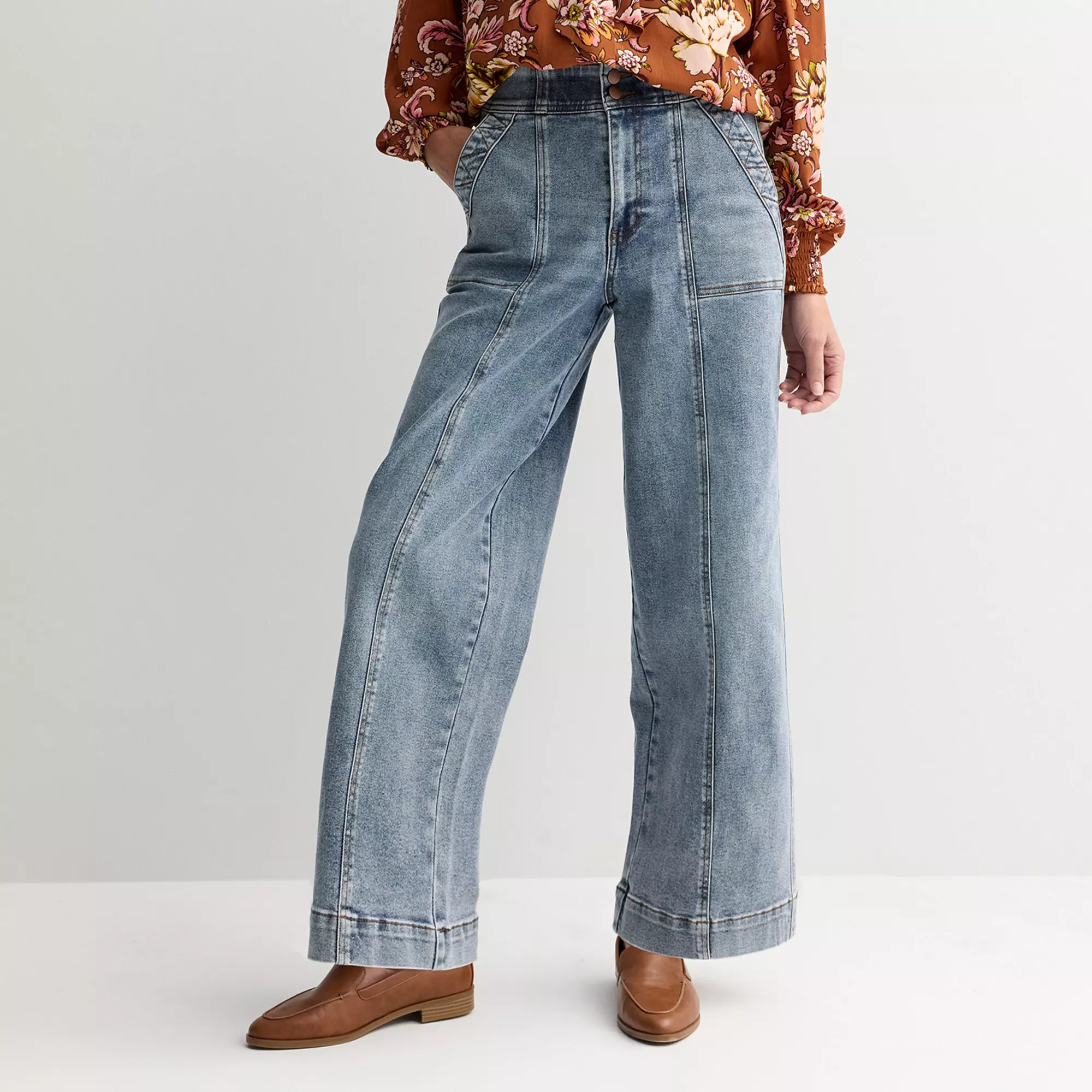 Women's Farmers Market Wide Leg Denim Jeans | Kohl's