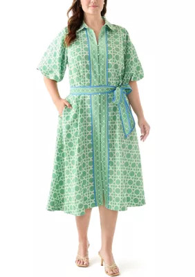 Crown & Ivy™ Plus Size Puff Sleeve Printed Maxi Dress | Belk