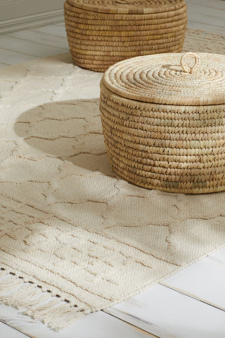 Braided straw basket - Light beige - Home All | H&M GB | H&M (UK, MY, IN, SG, PH, TW, HK)