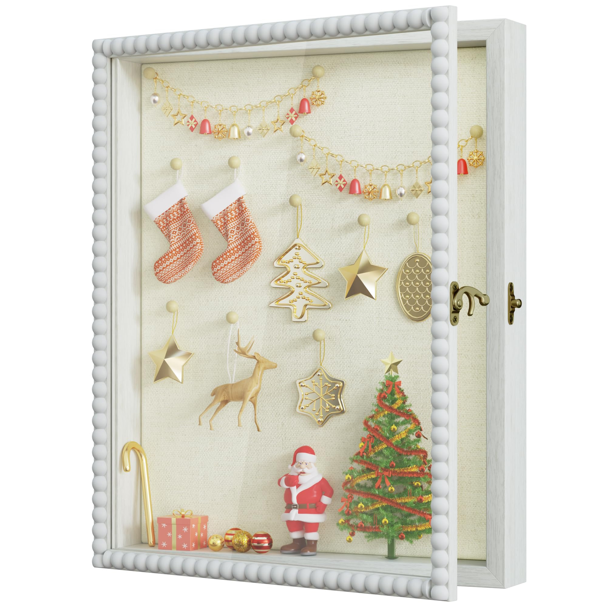 Love-KANKEI Shadow Box Frame 13x16, Deep Large Shadow Box Display Case with Unique Beads Door and... | Amazon (US)