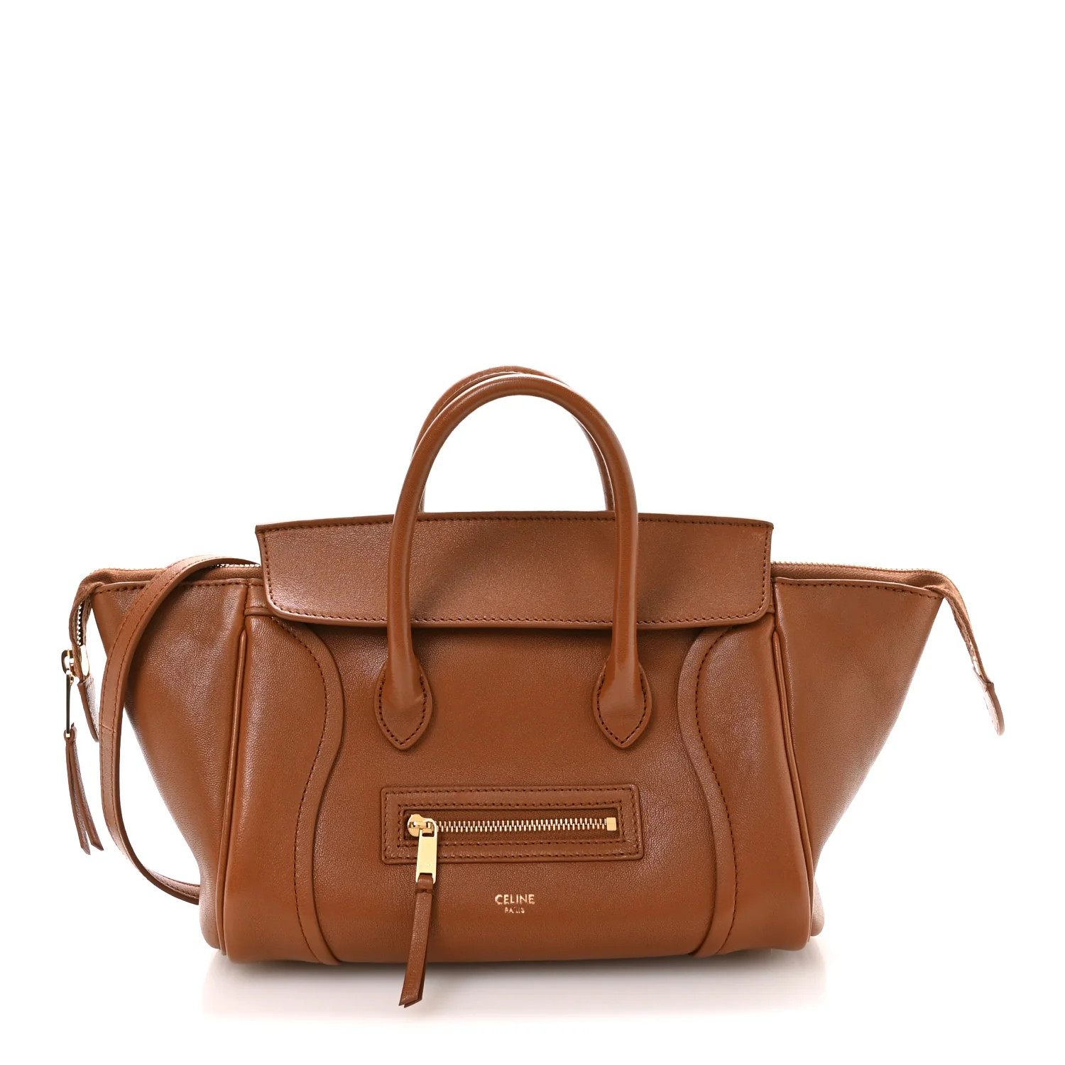 Celine Supple Shiny Lambskin Little New Luggage Soft Tan 1881291 | FASHIONPHILE (US)