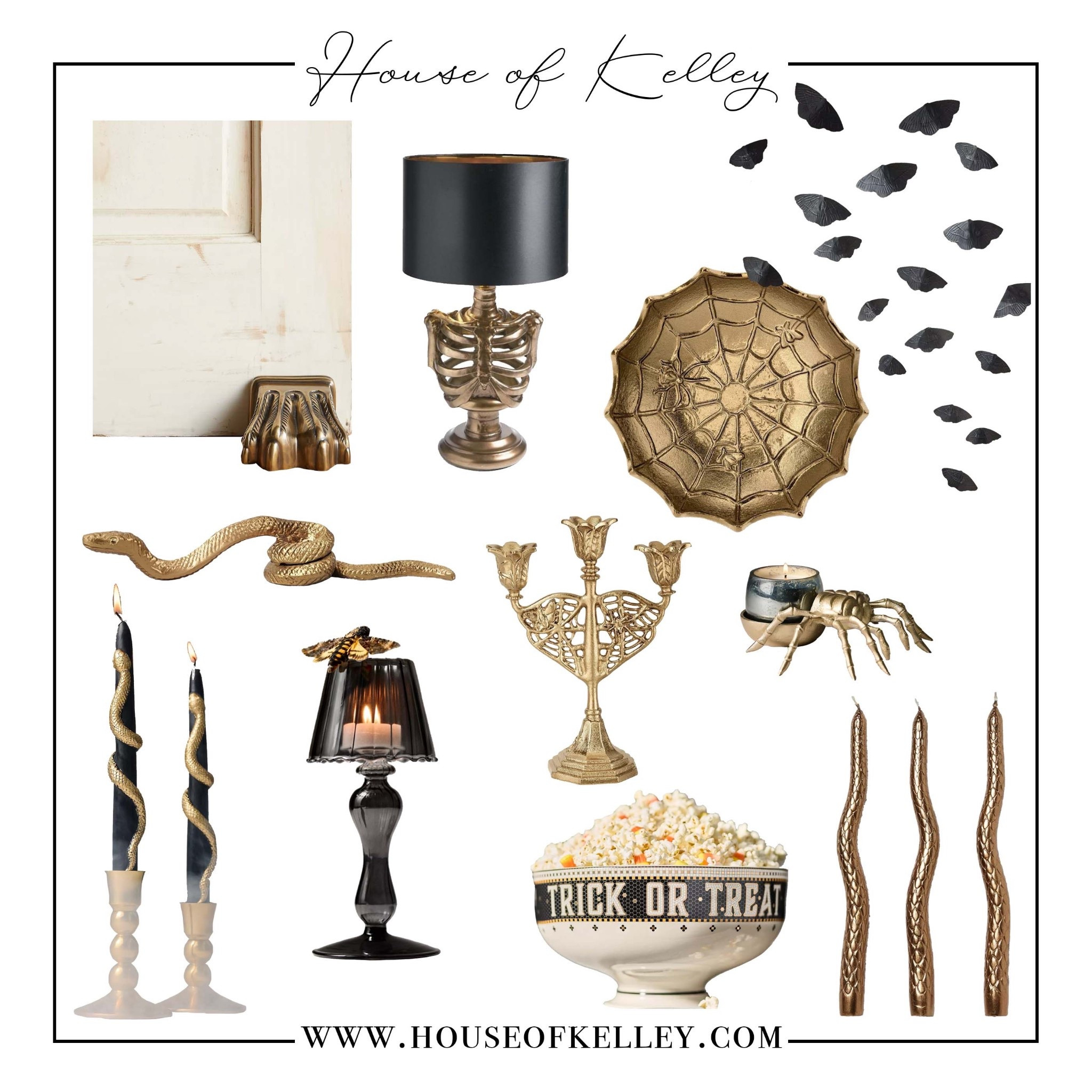 Halloween decor, fall decorations, halloween snakes, pottery barn fall, Anthropologie halloween, snake candles, seasonal decor, brass candlesticks, gold candles, halloween candles, halloween bowl, trick or treat bowl, candy bowl, snake decorations, halloween lamp, skeleton decor, skeleton lamp, halloween spider, ghost decor, pb decor, target halloween decor, target fall decor.

#LTKSeasonal #LTKHome #LTKFallSale