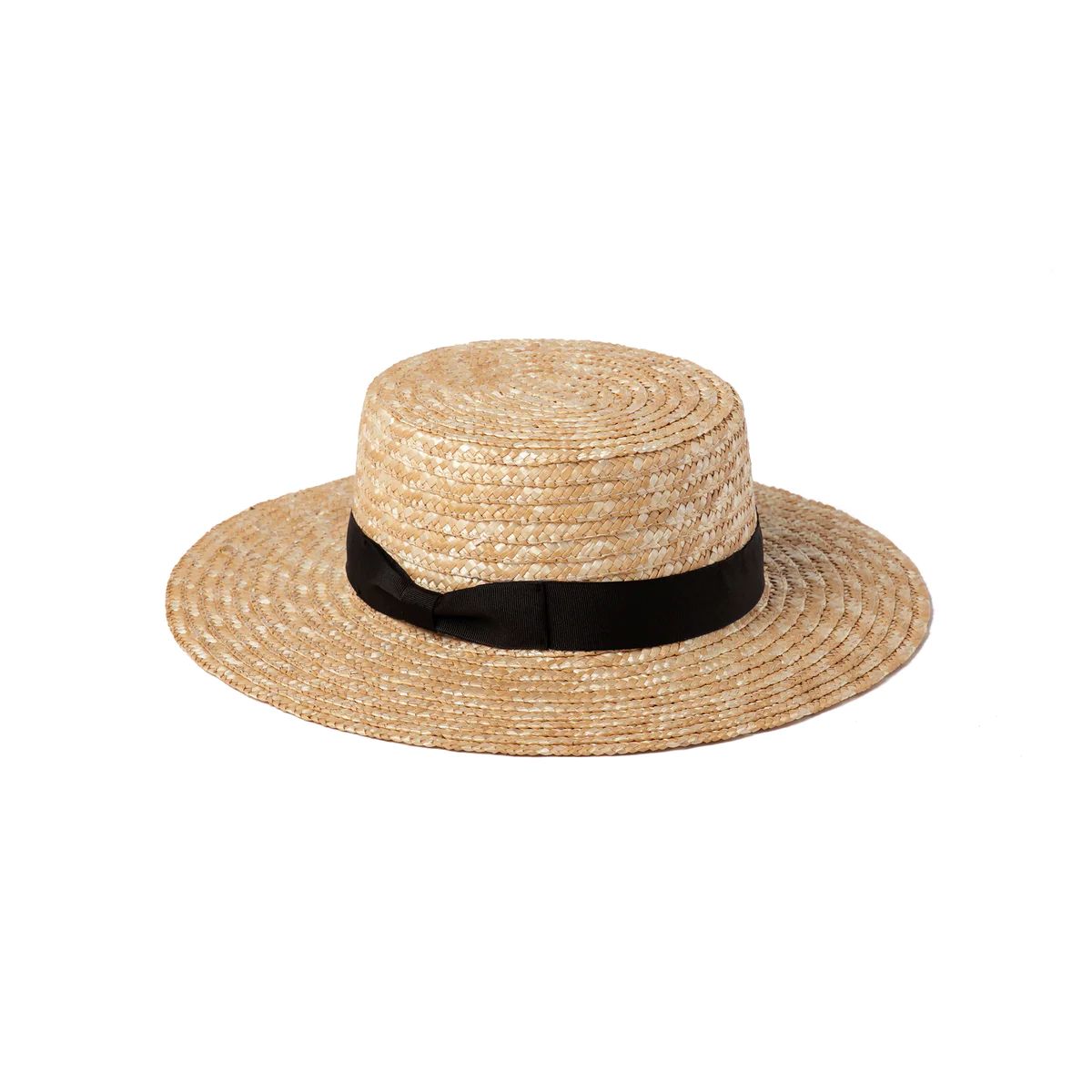 The Spencer Boater - Straw Boater Hat in Black | Lack of Color US | Lack of Color