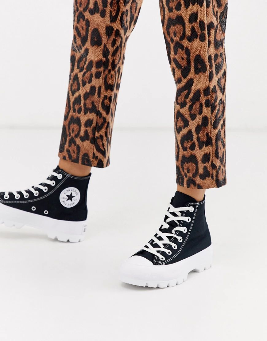 Converse Chuck Taylor All Star Lugged Hi sneakers in black | ASOS (Global)
