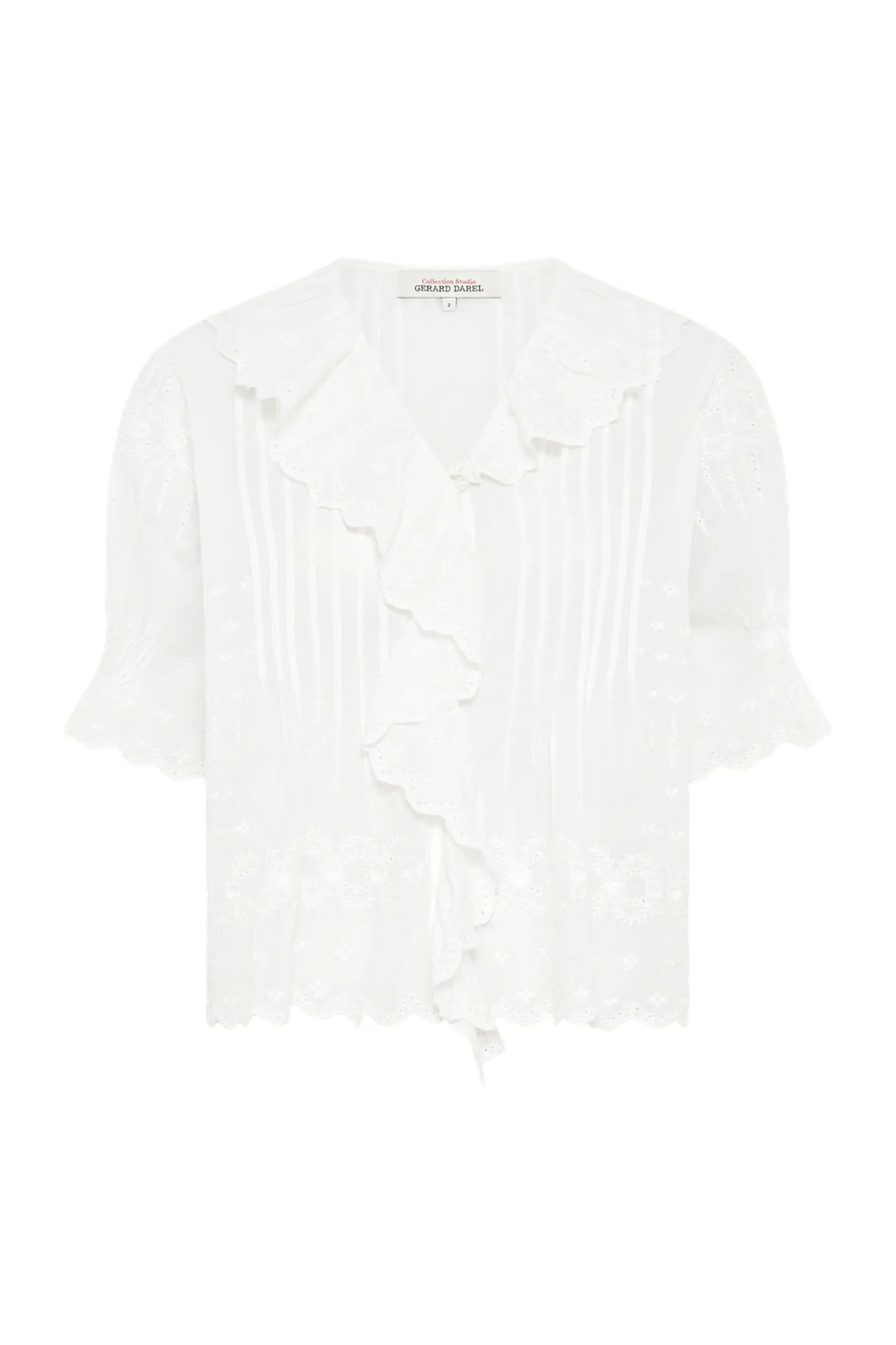 Ceylia Embroidered Ruffle Detail Shirt (Women) | Nordstrom | Nordstrom