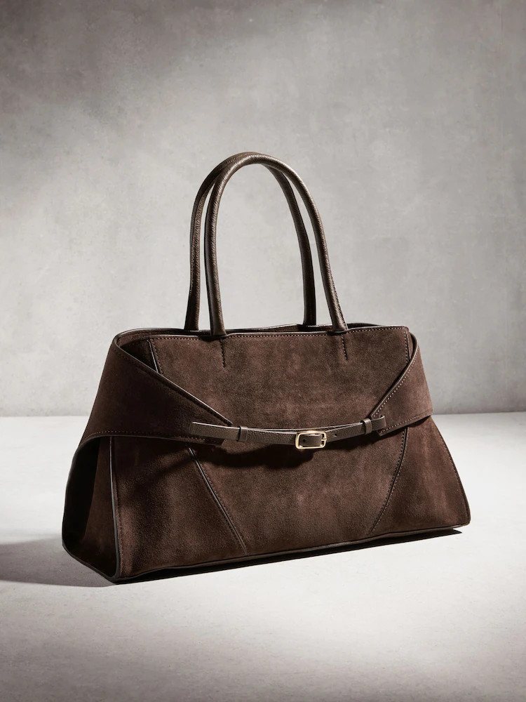 Schokoladenbraun - N. Premium Leather Belted Hand Held Bag | Next EU