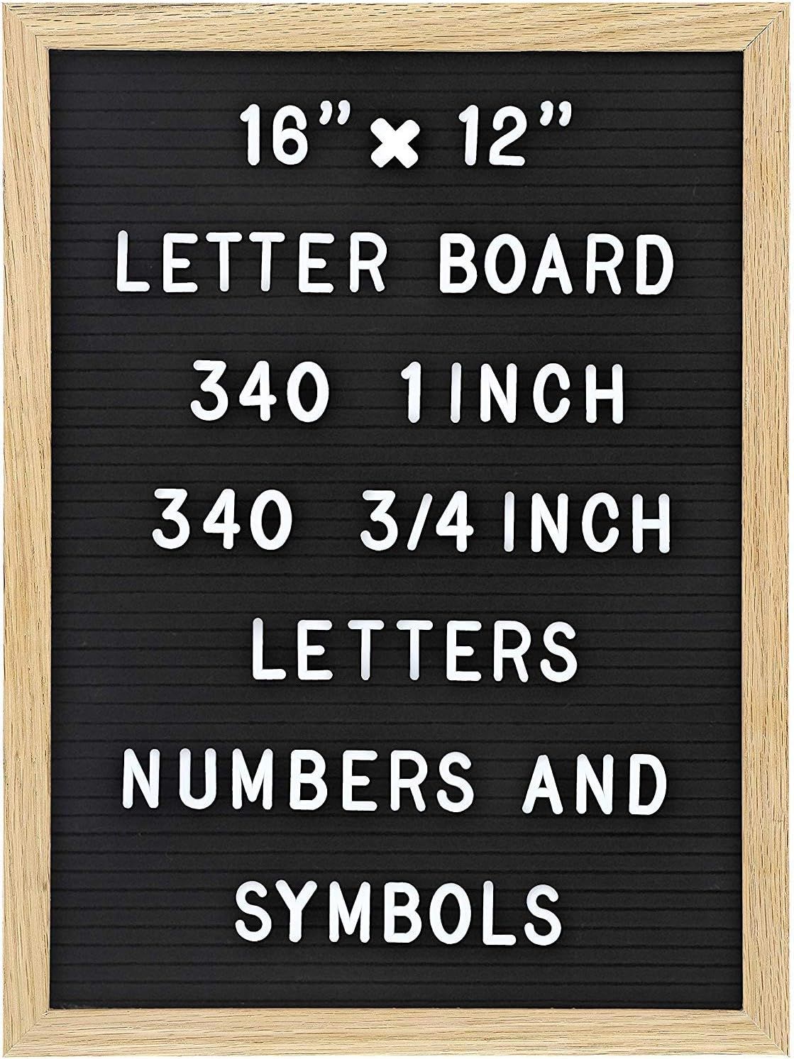 Felt Letter Board with 680 Letters, Numbers & Symbols 16 x 12 inch :: Changeable Letter Board for... | Amazon (US)