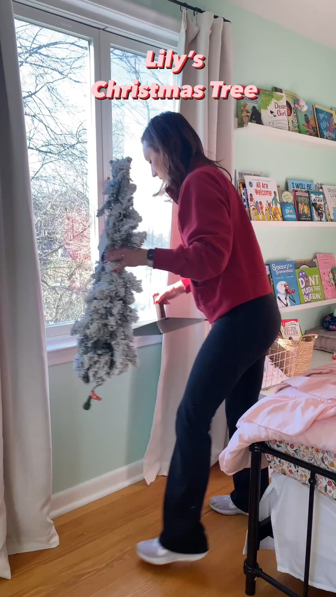 Adding pencil trees to my kids' bedrooms is my favorite part about Christmas decorating, and now they're old enough to help and it's even more special! #Christmastree #girlsChristmastree #girlsChristmasdecor #whimsicalChristmas #penciltree #smallChristmastree #accentChristmastree #girlsChristmas 

 #LTKHoliday #LTKSeasonal #LTKKids