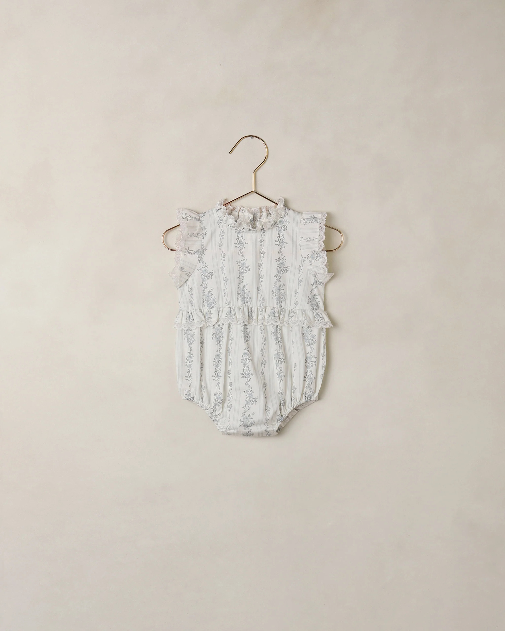 Alice Romper French Floral Stripe | Rylee + Cru
