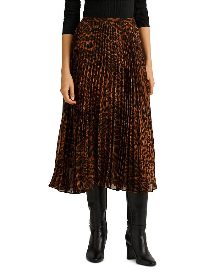 Animal Print Pleated Midi Skirt | Bloomingdale's (US)