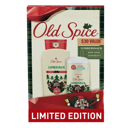 Old Spice LumberSnack Holiday Gift Set for Men - Body Wash & Deodorant 2-Pack | Walmart (US)