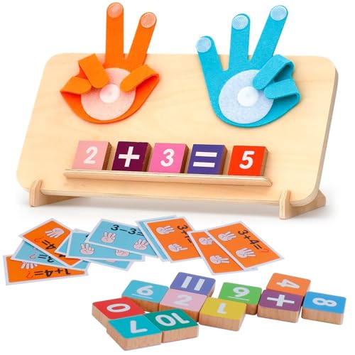 Preschool Learning Toys for Toddlers 3+ Years, Educational Number Counting Blocks for Kids, Homeschool Supplies for Math Manipulates, Finger Counting Math Toys, Montessori Toys for Kids Age 3+ | Amazon (US)