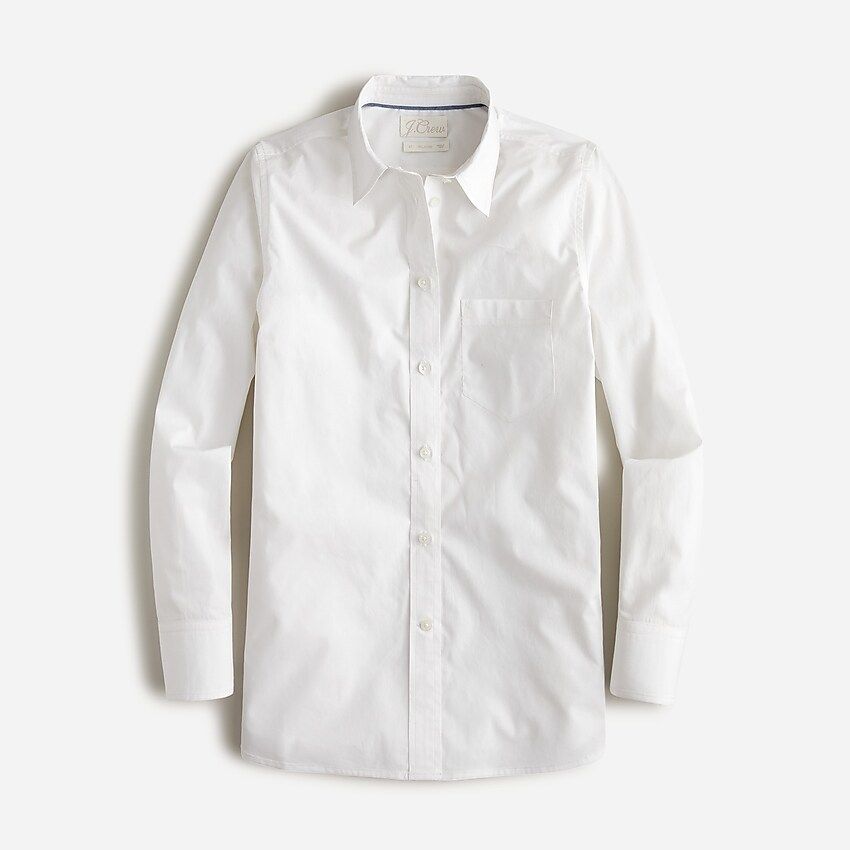 Petite Classic-fit crisp cotton poplin shirt | J.Crew US