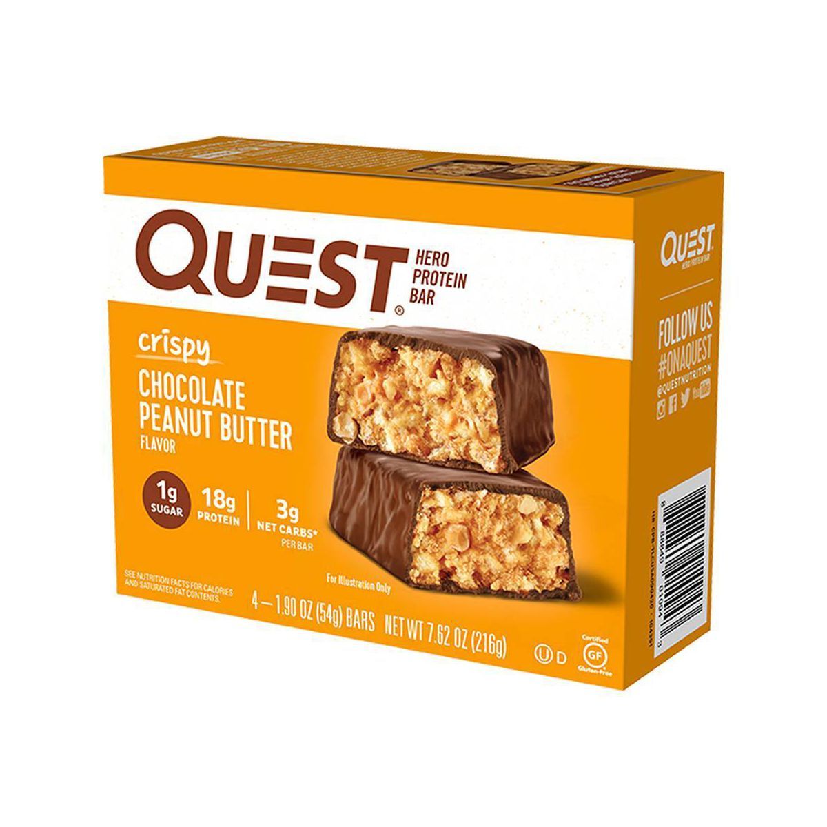 Quest Nutrition 18g Hero Protein Bar - Crispy Chocolate Peanut Butter | Target