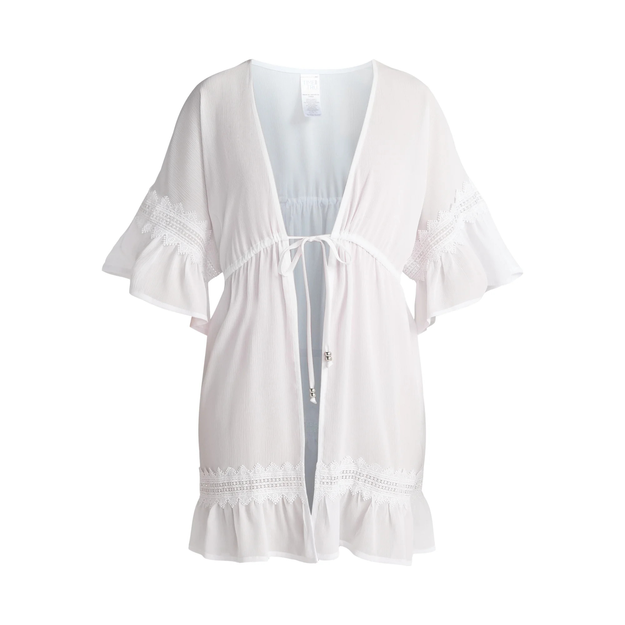 Time and Tru Women's and Women's Plus Chiffon Kimono Coverup, Sizes XS-3X | Walmart (US)