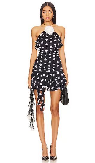 Brandi Mini Dress in Black & White Dot | Revolve Clothing (Global)