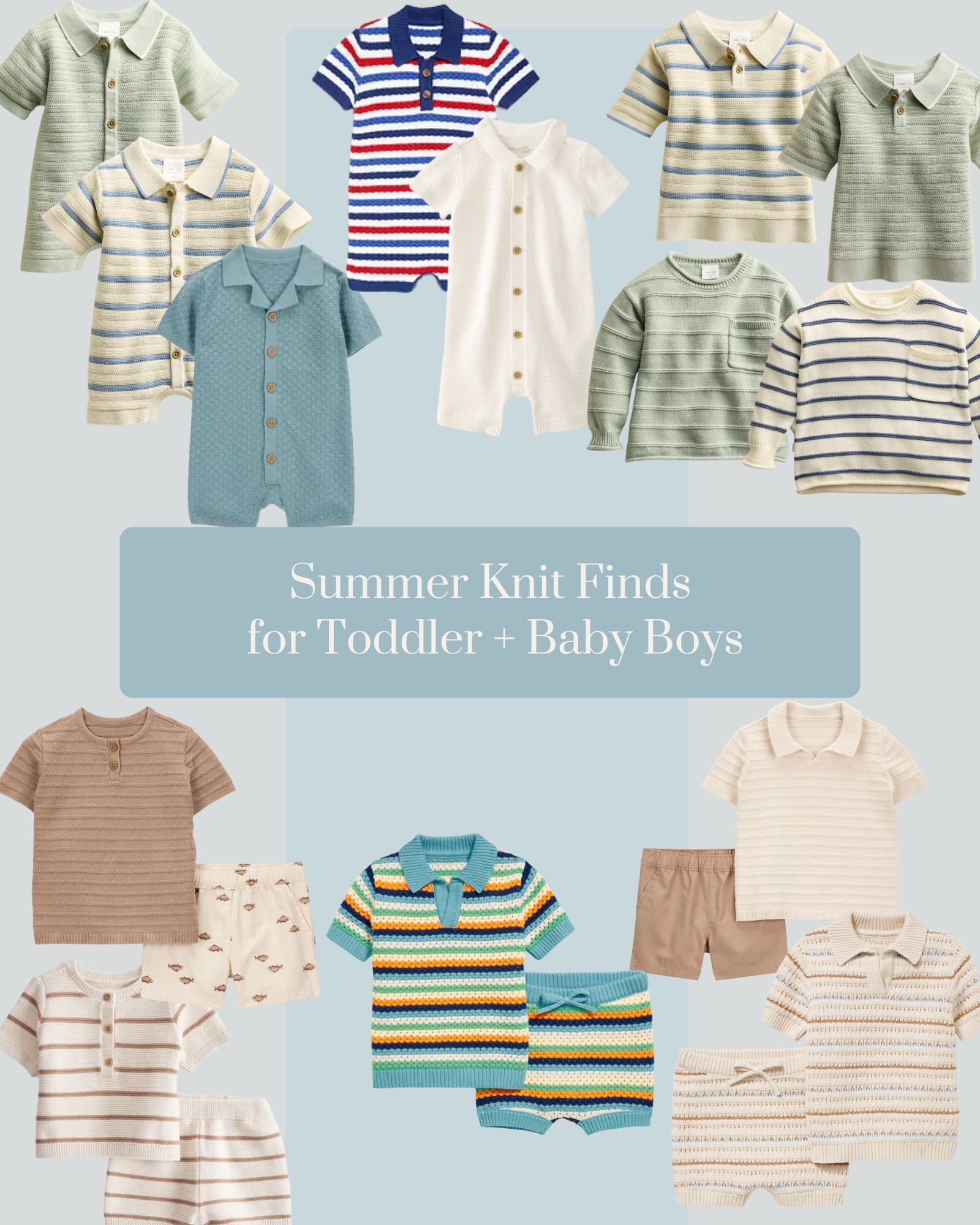 Summer knit + sweater finds for toddler and baby boys | romper | sets

#LTKKids #LTKBaby