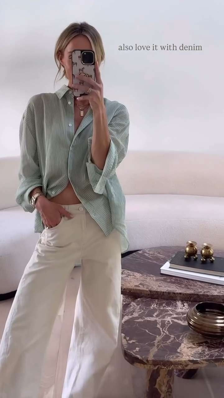 I also love this Zara shirt with denim! 🤍 

 #LTKStyleTip