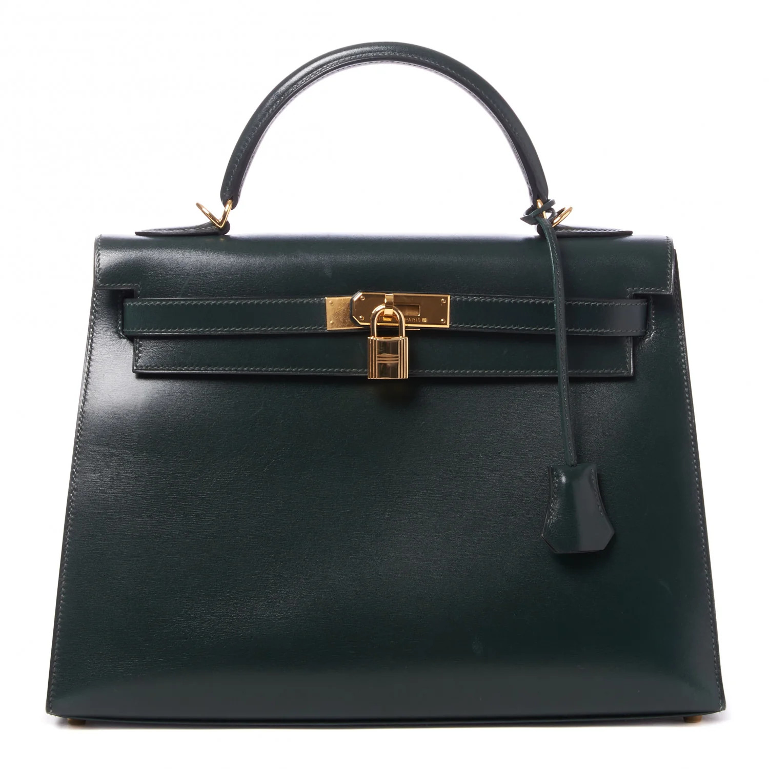 HERMES Box Kelly Sellier 32 Vert Fonce | FASHIONPHILE | Fashionphile