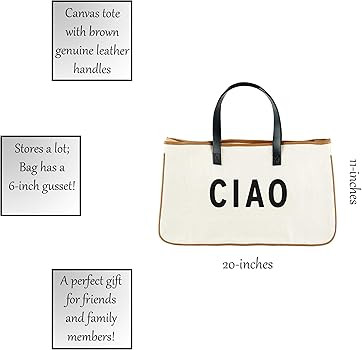 Santa Barbara Design Studio Tote Bag Hold Everything Collection Black and White 100% Cotton Canva... | Amazon (US)