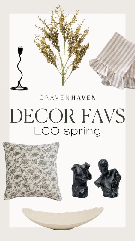 My favorite spring decor items from The Lifestyled Co spring launch - these pieces are incredible, attainable and unique! I love the busts for styling his and hers spaces like nightstands or bathroom vanities! I bought the tea towels, stems and busts!

#LTKhome #LTKfindsunder50