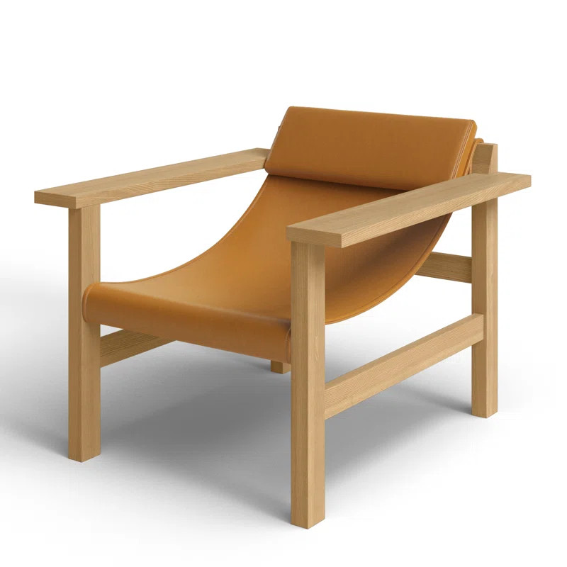 Cathline Genuine Leather Accent Chair | Wayfair North America