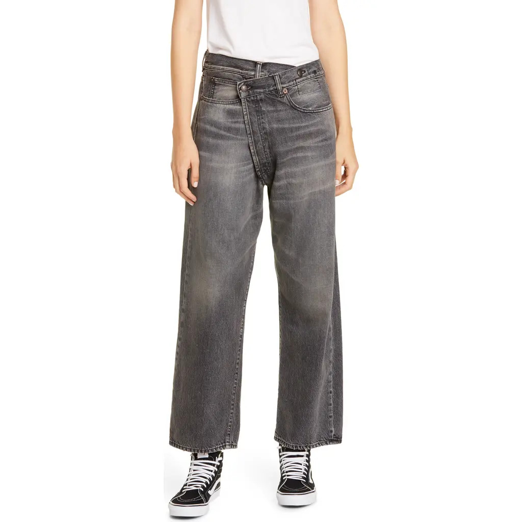 R13 Crossover Jeans in Leyton Black at Nordstrom, Size 24 | Nordstrom